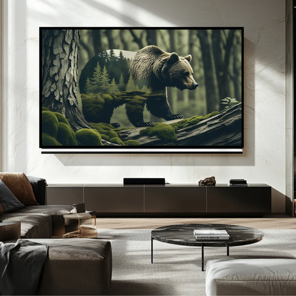 Bear Frame TV: Arte digital para Samsung Frame TV