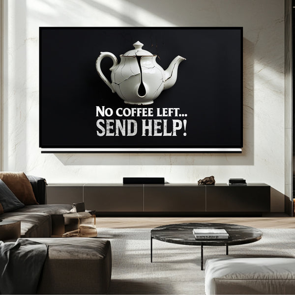 Marco de TV para cafetera - Arte digital para Samsung Frame TV