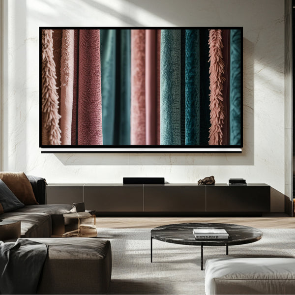 Televisor con marco decorativo de pantalla completa: arte digital para televisores Samsung Frame