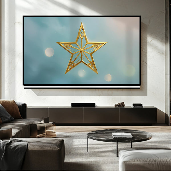 Téléviseur Gold Star Frame - Art numérique pour téléviseur Samsung Frame