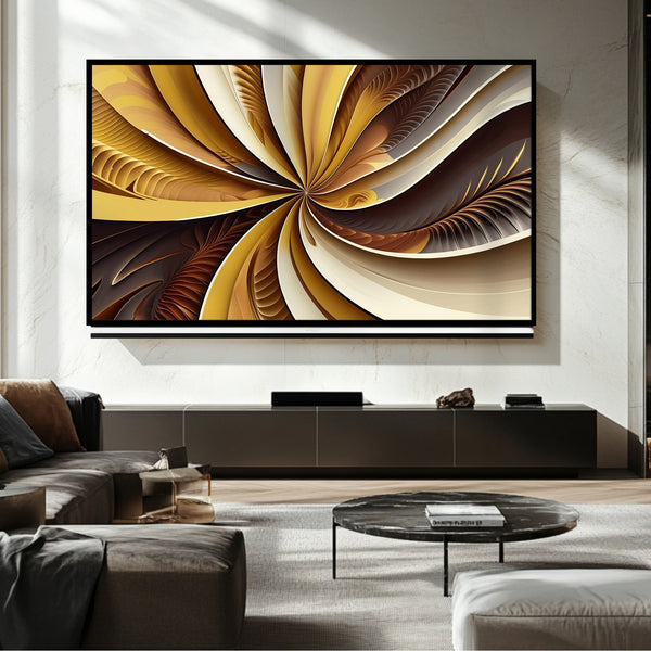 Téléviseur Golden Fan Frame – Art numérique pour téléviseur Samsung Frame