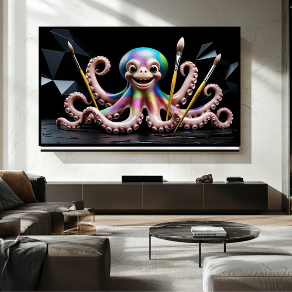 Happy Octopus – Art numérique pour téléviseur Samsung Frame