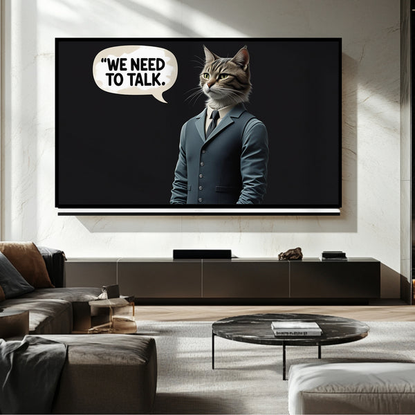 Cadre TV Human Cat - Art numérique pour Samsung Frame TV