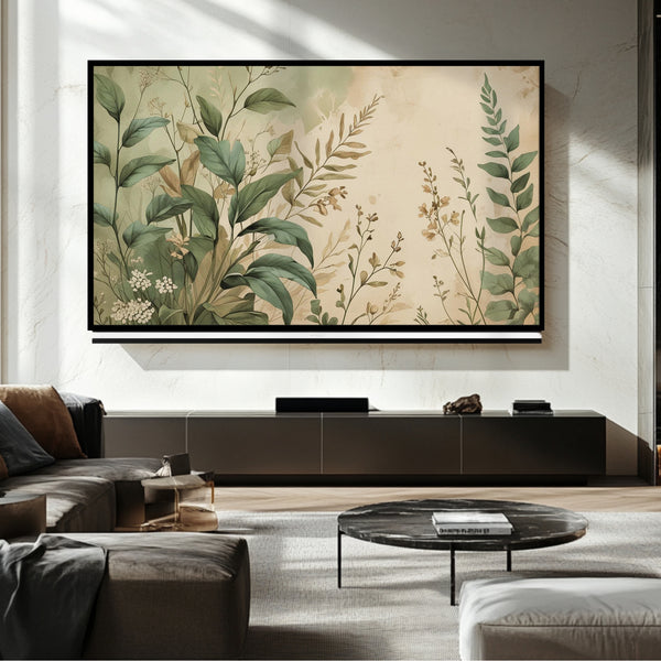 Cadre TV avec plantes d'intérieur – Art numérique pour téléviseur Samsung Frame