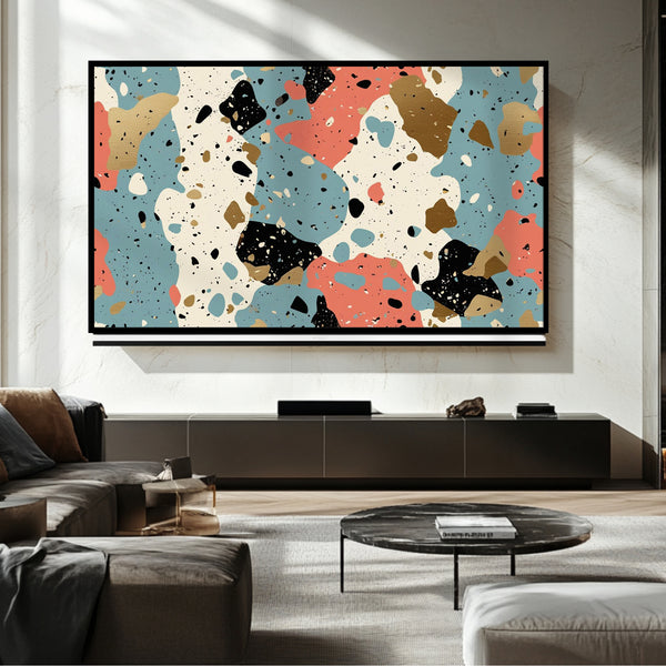 Téléviseur moderne Terrazzo Frame - Art numérique pour téléviseur Samsung Frame
