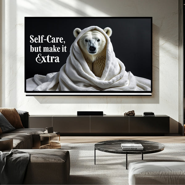 Téléviseur Polar Bear Frame - Art numérique pour téléviseur Samsung Frame