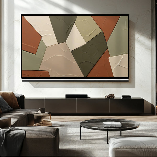 Televisor con marco vintage: arte digital para televisores Samsung con marco
