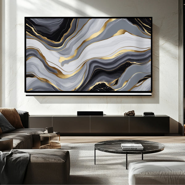 TV con marco de pintura vintage: arte digital para televisores Samsung Frame