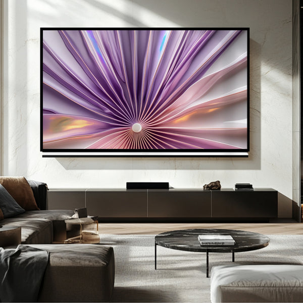 TV con marco Violet Sunbeam: Arte digital para televisores Samsung Frame