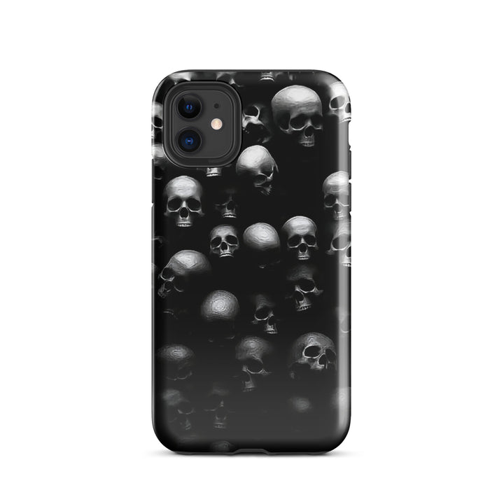 Dark Skull Pile Case | iPhone 11–16 Pro Max Gothic Skull Shell | Iconskins