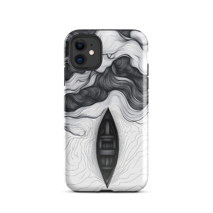Ocean Boat Abstract Case | iPhone 11 - 16 Pro Max Nautical Art Shell | Icon Skins