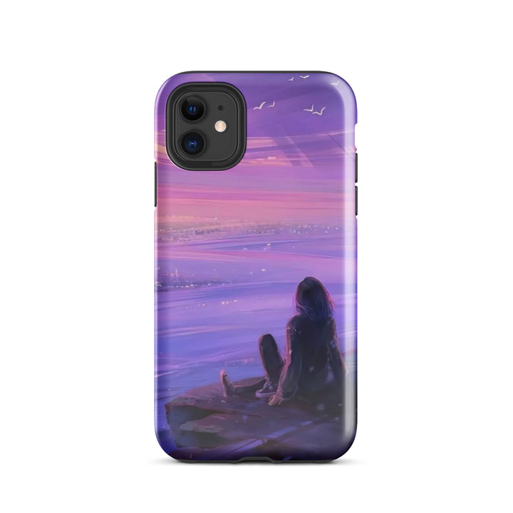 Violet Sunset City Case | iPhone 11 - 16 Pro Max Urban Twilight Shell | Iconskins