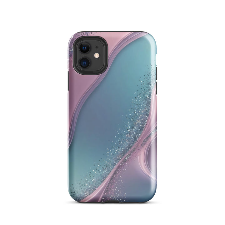 Pink Blue Glitter Waves Case | iPhone 16 Pro Max Stylish Shell | Iconskins