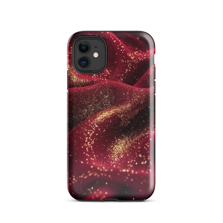 Glitzy Red Waves | iPhone 11 - 16 Pro Max Bold Luxury Designer Shell | Iconskins