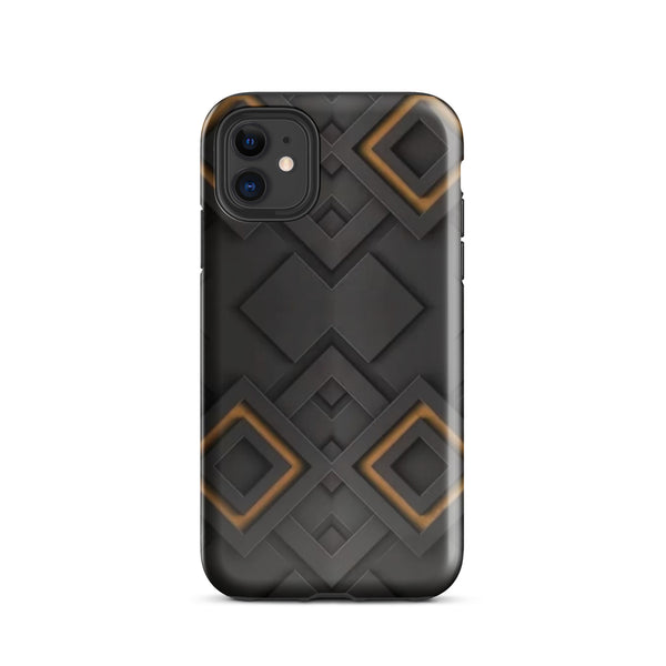 Dark Grey Diamonds | iPhone 11 - 16 Pro Max Elegant Geometric Shell | Iconskins