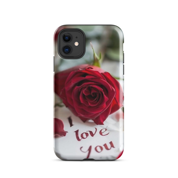Red Rose Love Case | iPhone 11 -16 Pro Max Romantic Floral Shell | Iconskins
