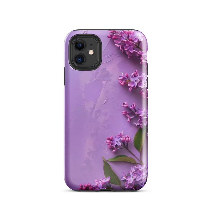 Purple Floral Case | iPhone 11–16 Pro Max Luxury Shell Cover | Iconskins