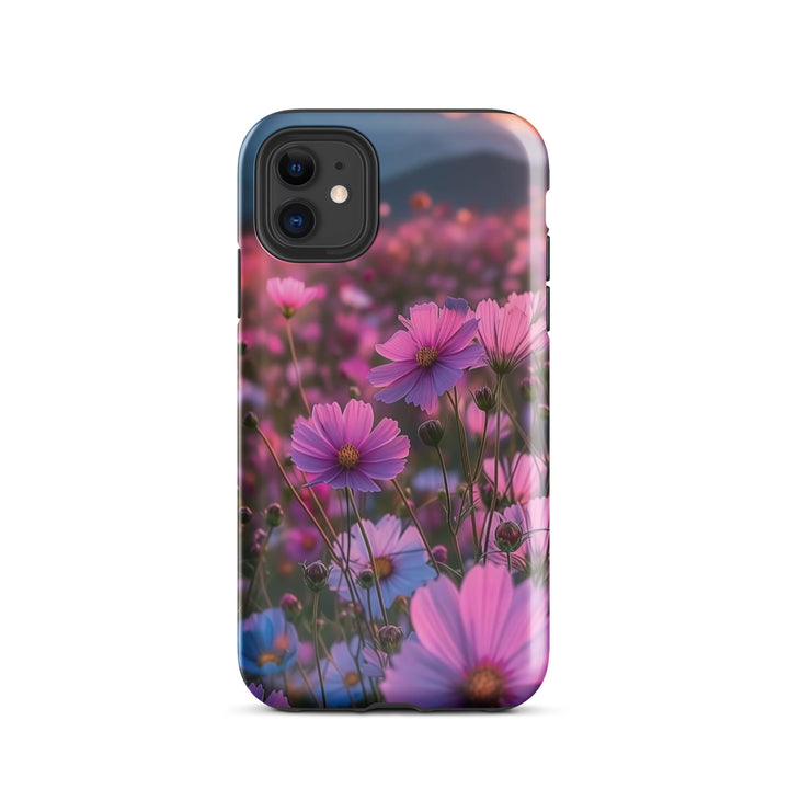 Cosmic Bloom Shield Case | iPhone 11–16 Pro Max Galaxy Floral Shell | Iconskins