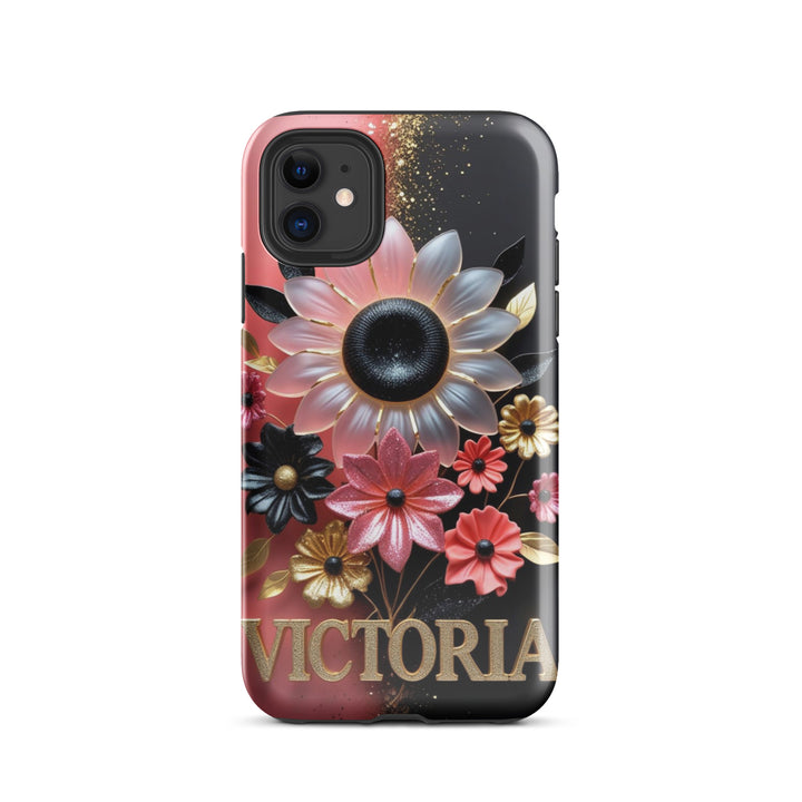 Black and Pink Floral Case – iPhone 11 Luxury Shell | Icon Skins