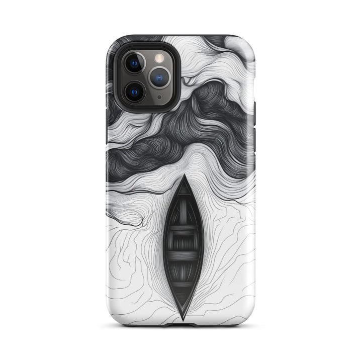 Ocean Boat Abstract Case | iPhone 11 - 16 Pro Max Nautical Art Shell | Icon Skins