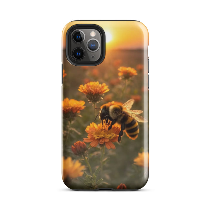 Bumblebee Flower Case | iPhone 11 - 16 Pro Max Nature-Inspired Shell | Iconskins