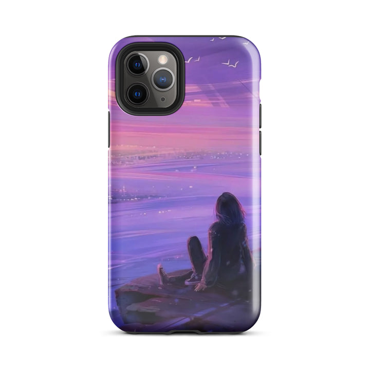 Violet Sunset City Case | iPhone 11 - 16 Pro Max Urban Twilight Shell | Iconskins