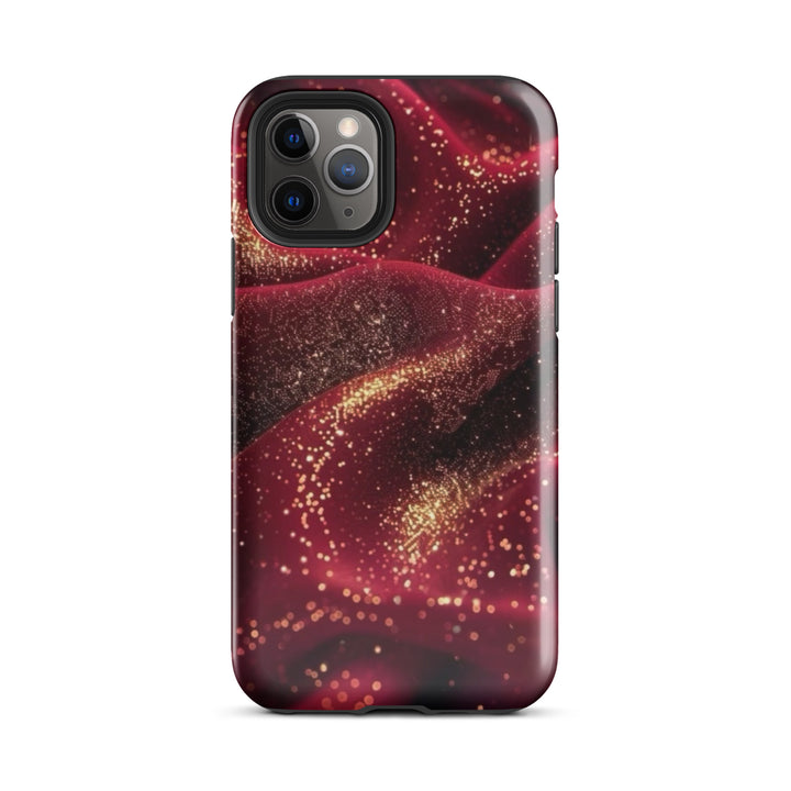 Glitzy Red Waves | iPhone 11 - 16 Pro Max Bold Luxury Designer Shell | Iconskins
