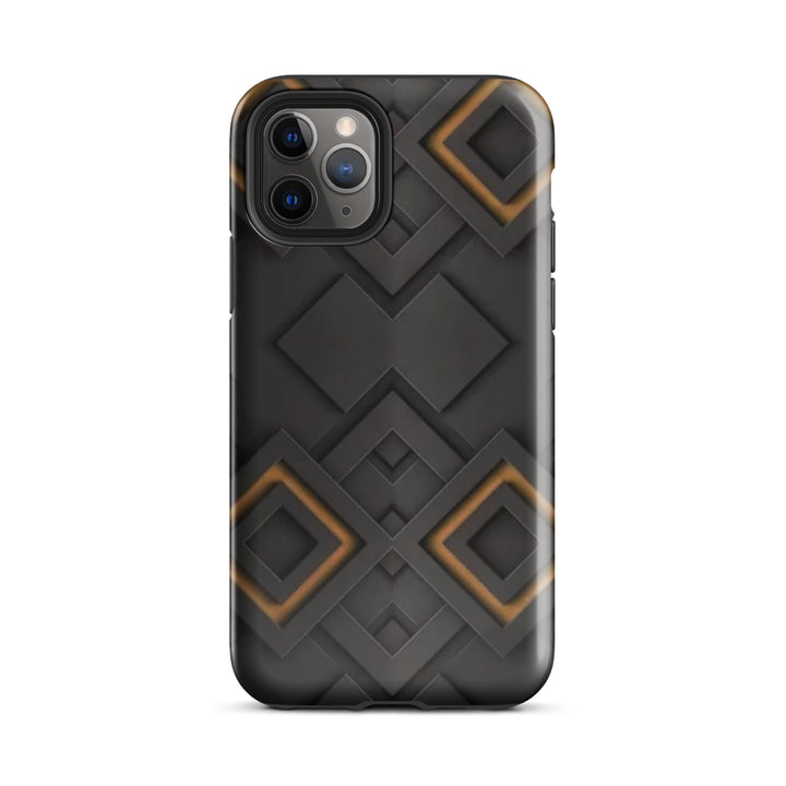 Dark Grey Diamonds | iPhone 11 - 16 Pro Max Elegant Geometric Shell | Iconskins
