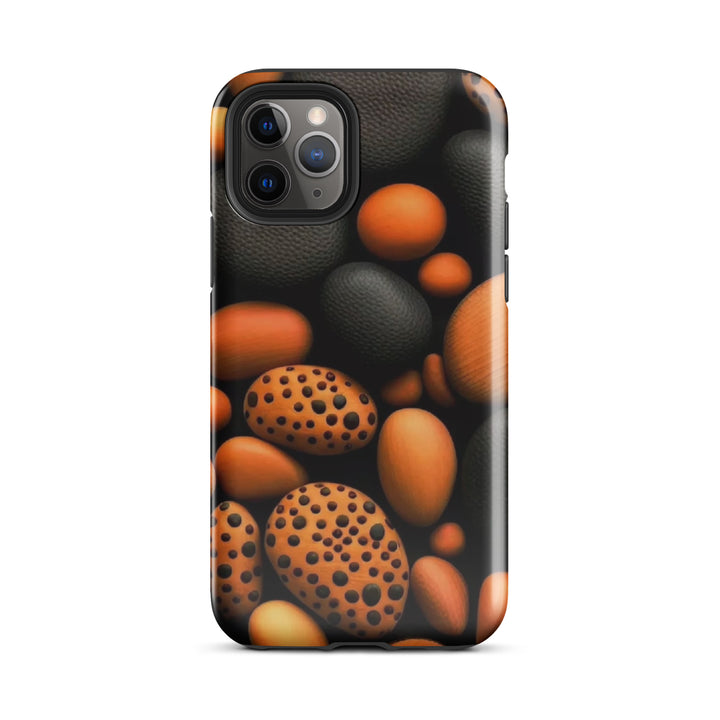 Orange and Black Stones | iPhone 11 - 16 Pro Max Natural Shell | Iconskins