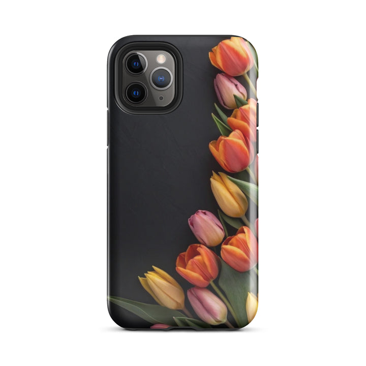 Side Tulips Arrangement | iPhone 11 -16 Pro Max Modern Floral Shell | Iconskins