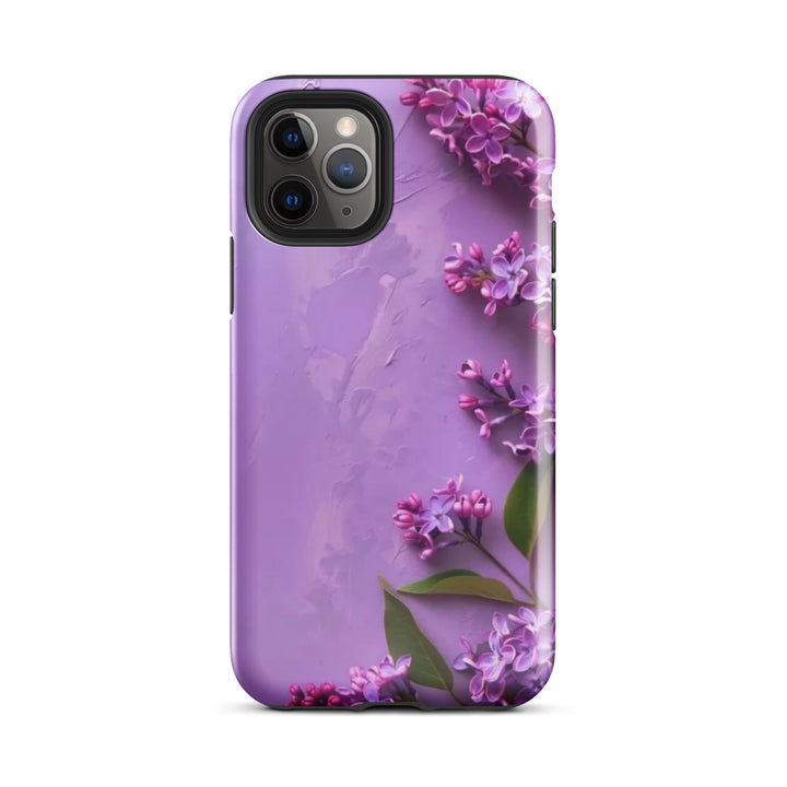 Purple Floral Case | iPhone 11–16 Pro Max Luxury Shell Cover | Iconskins