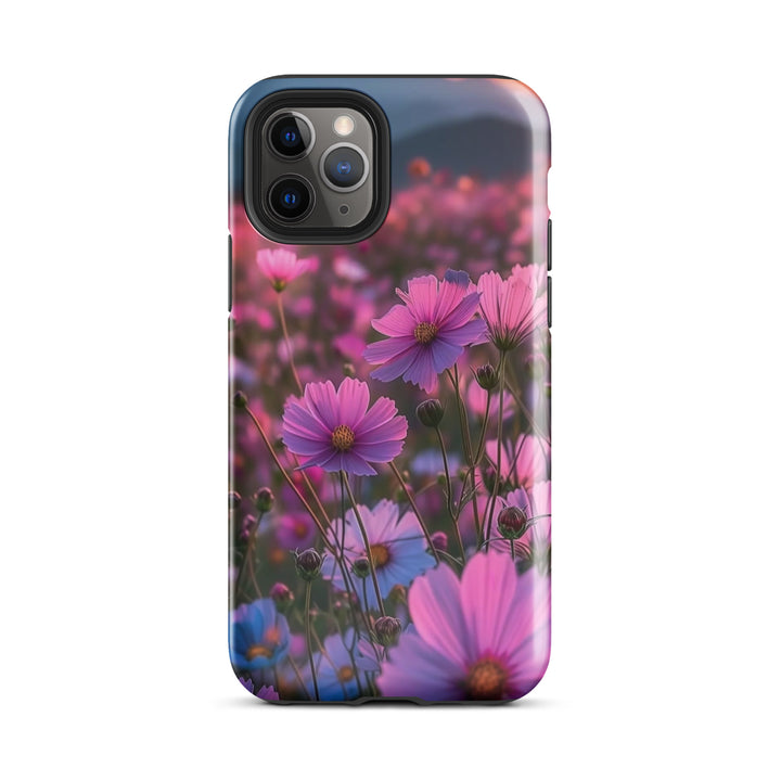 Cosmic Bloom Shield Case | iPhone 11–16 Pro Max Galaxy Floral Shell | Iconskins