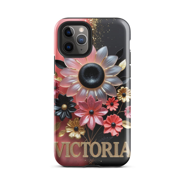 Black and Pink Floral Case – iPhone 11 Pro Luxury Shell | Icon Skins