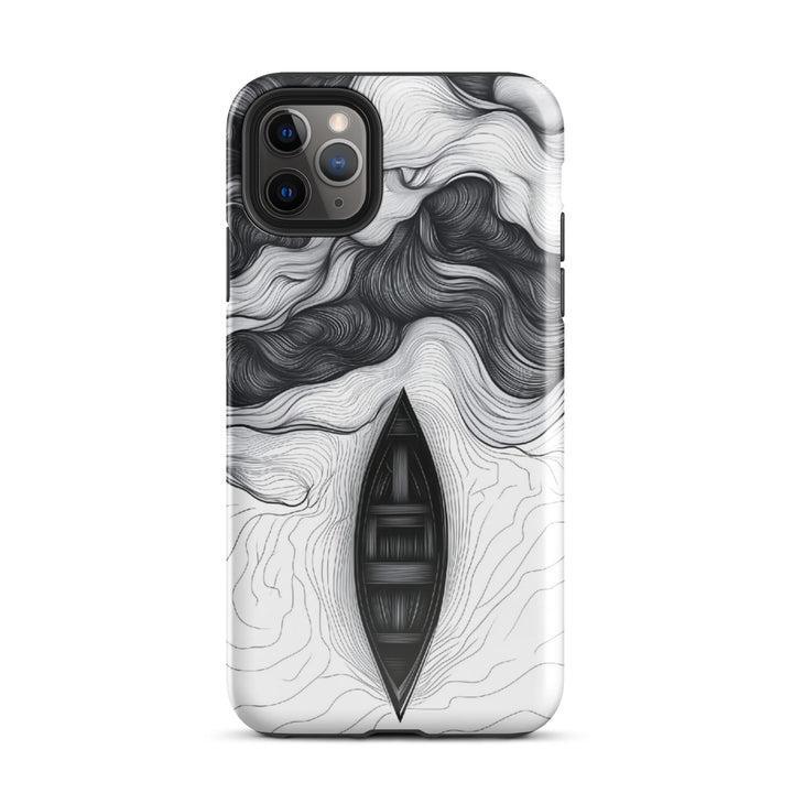 Ocean Boat Abstract Case | iPhone 11 - 16 Pro Max Nautical Art Shell | Icon Skins