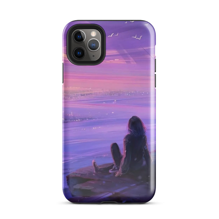 Violet Sunset City Case | iPhone 11 - 16 Pro Max Urban Twilight Shell | Iconskins