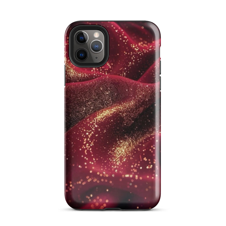 Glitzy Red Waves | iPhone 11 - 16 Pro Max Bold Luxury Designer Shell | Iconskins