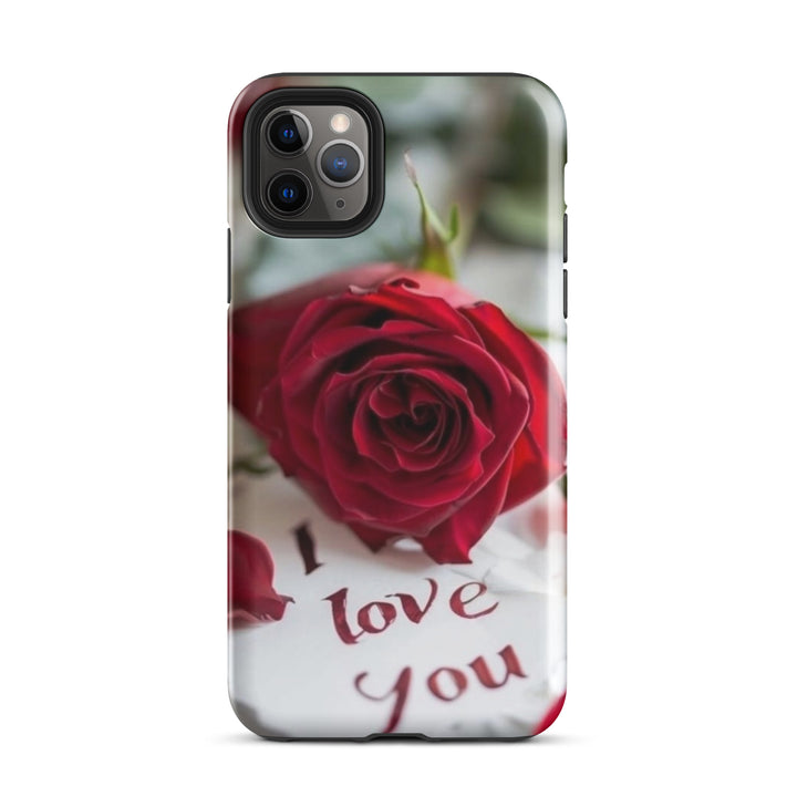 Red Rose Love Case | iPhone 11 -16 Pro Max Romantic Floral Shell | Iconskins