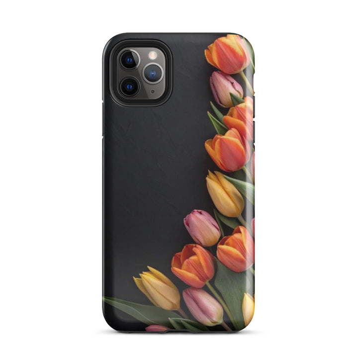 Side Tulips Arrangement | iPhone 11 -16 Pro Max Modern Floral Shell | Iconskins