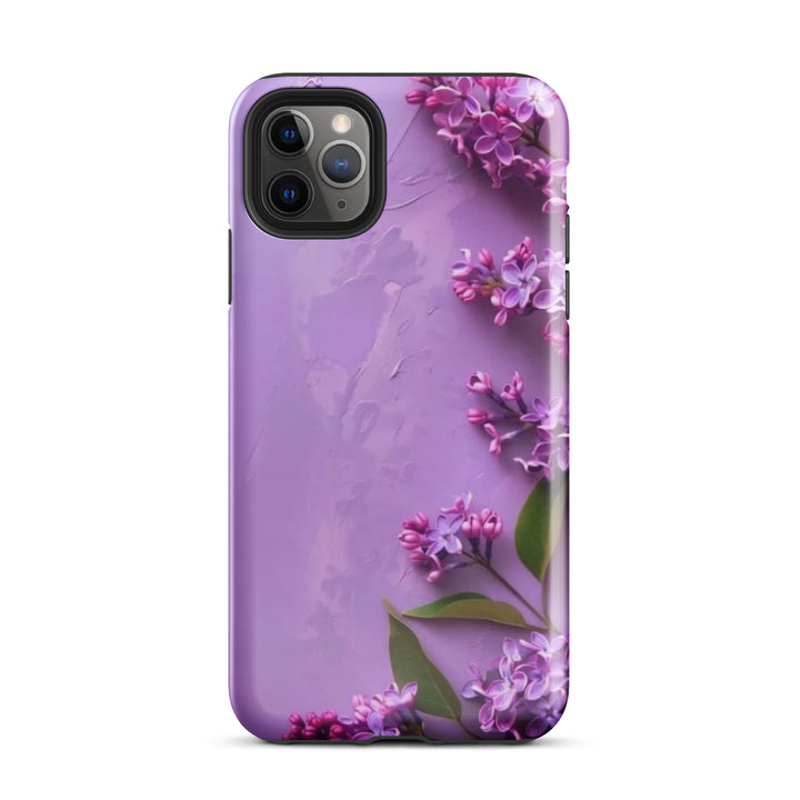 Purple Floral Case | iPhone 11–16 Pro Max Luxury Shell Cover | Iconskins