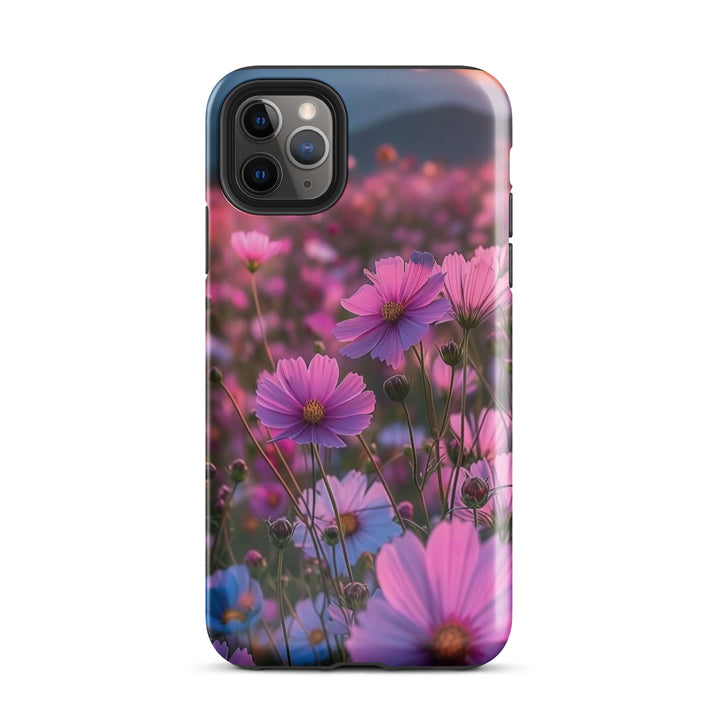 Cosmic Bloom Shield Case | iPhone 11–16 Pro Max Galaxy Floral Shell | Iconskins