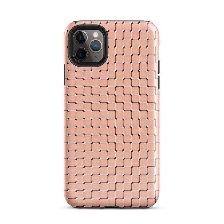Peach Geometric Tile Case | iPhone 16 Pro Max Shell | Icon Skins