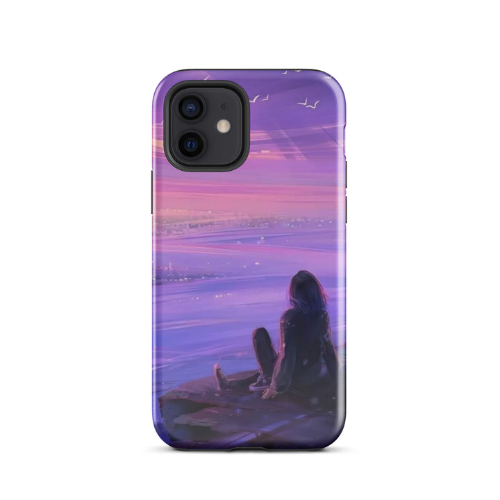 Violet Sunset City Case | iPhone 11 - 16 Pro Max Urban Twilight Shell | Iconskins