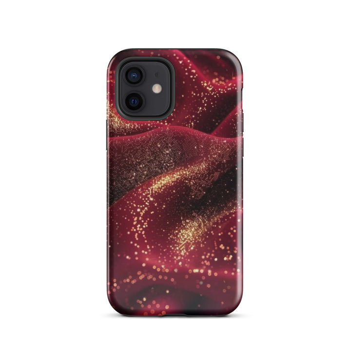 Glitzy Red Waves | iPhone 11 - 16 Pro Max Bold Luxury Designer Shell | Iconskins