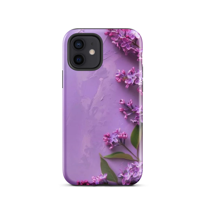 Purple Floral Case | iPhone 11–16 Pro Max Luxury Shell Cover | Iconskins