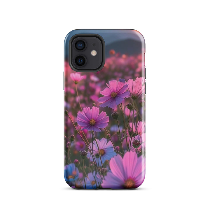 Cosmic Bloom Shield Case | iPhone 11–16 Pro Max Galaxy Floral Shell | Iconskins