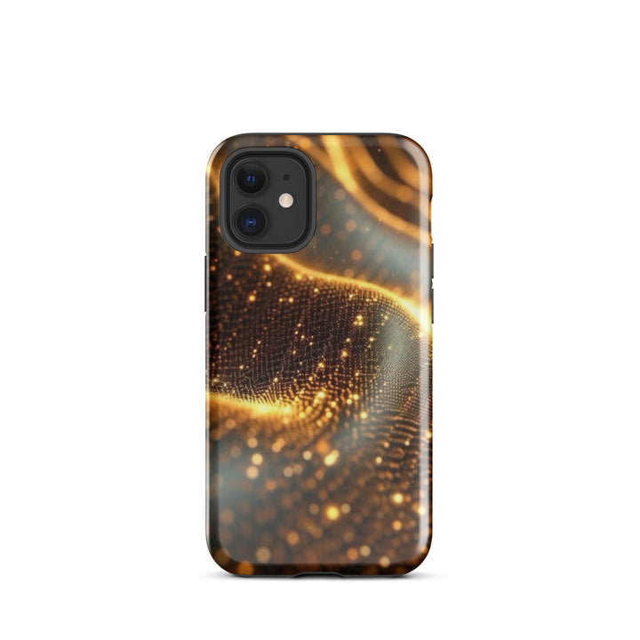 Show Shimmering Golden Waves Case | iPhone 11 - 16 Pro Max Elegant Shell