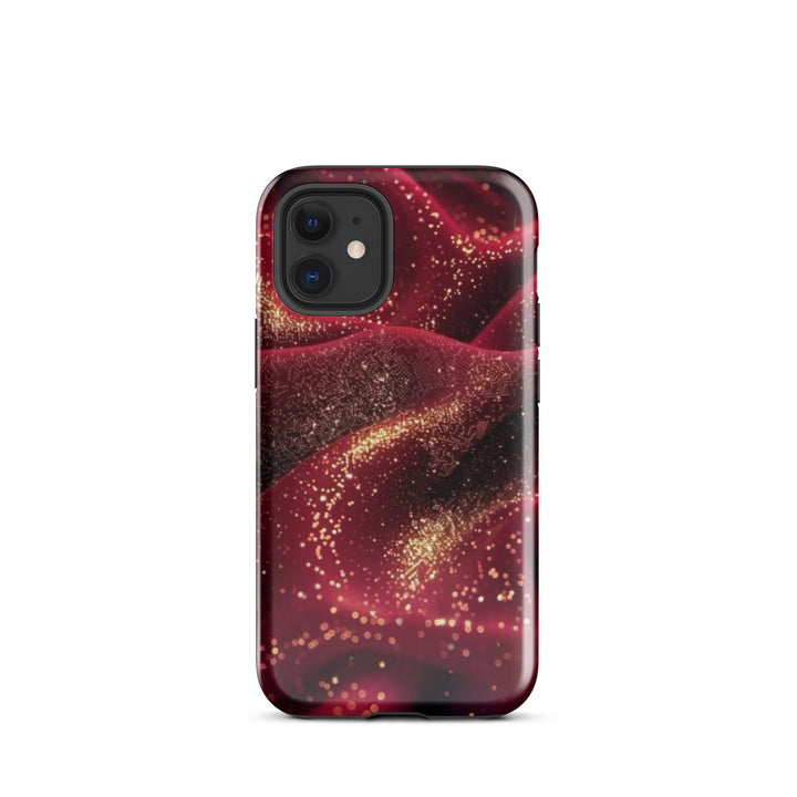 Glitzy Red Waves | iPhone 11 - 16 Pro Max Bold Luxury Designer Shell | Iconskins