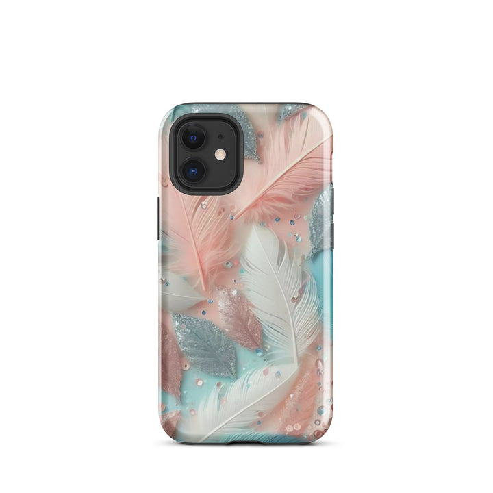 Feathered Glitter Finish Case | iPhone 11–16 Pro Max Shimmer Shell | Iconskins