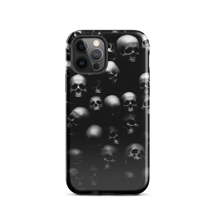 Dark Skull Pile Case | iPhone 11–16 Pro Max Gothic Skull Shell | Iconskins