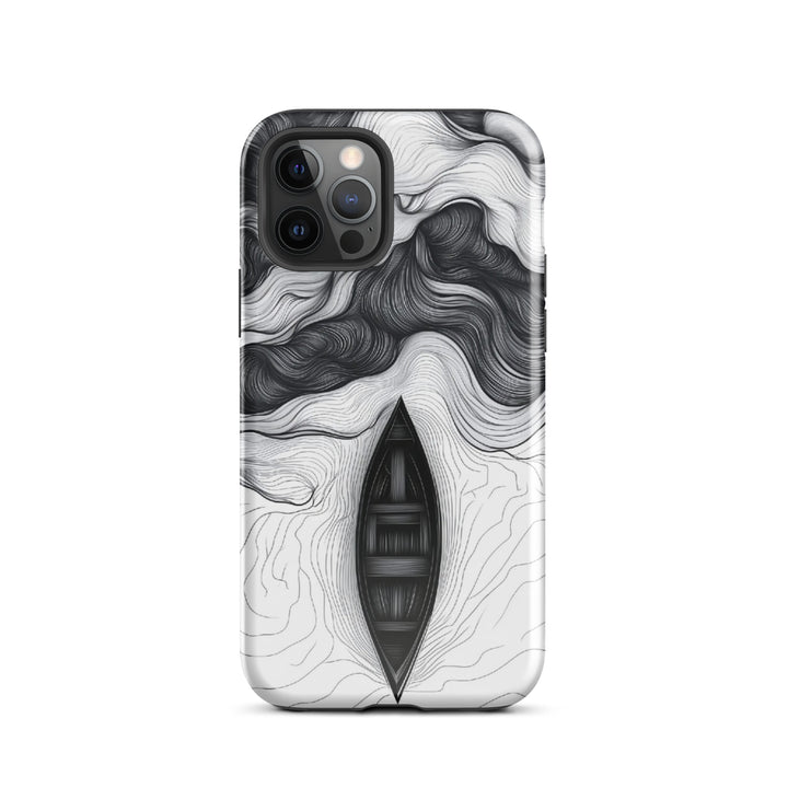 Ocean Boat Abstract Case | iPhone 11 - 16 Pro Max Nautical Art Shell | Icon Skins
